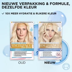 Excellence Haarverf>L'Oréal Paris Pure Blonde 01 Ultra Licht Natuurlijk Blond Permanente Haarverf