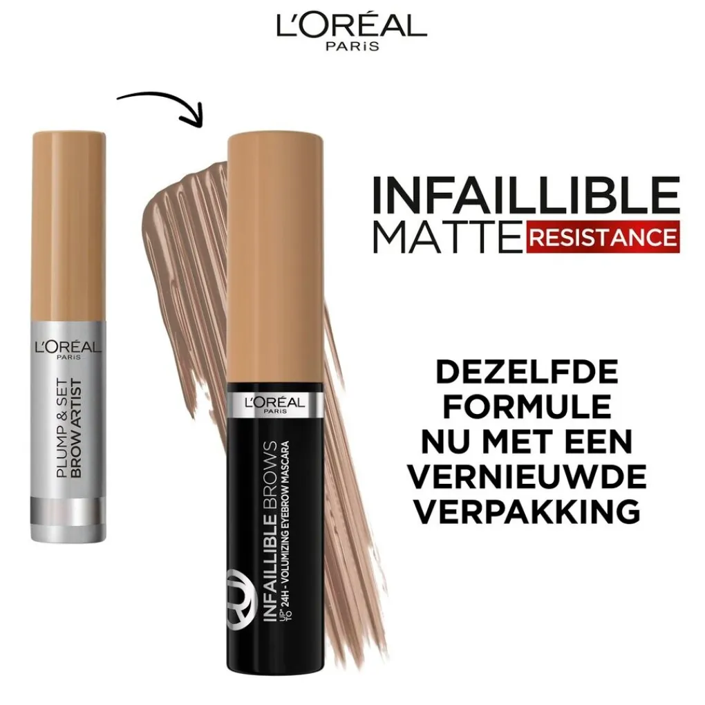 L'Oreal Wenkbrauw Make-Up>L'Oréal Paris Infaillible Brows 24H 108 Dark Brunette Waterproof Wenkbrauwmascara