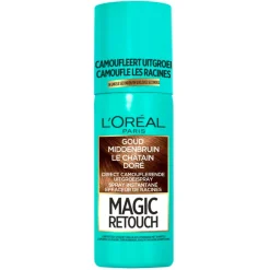 Magic Retouch Haarverf>L'Oréal Paris Goud Middenbruin Camouflerende Uitgroeispray