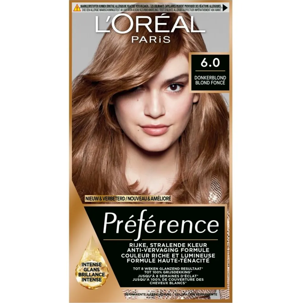 Preference Haarverf>L'Oréal Paris Préférence 6 Donkerblond Permanente Haarkleuring