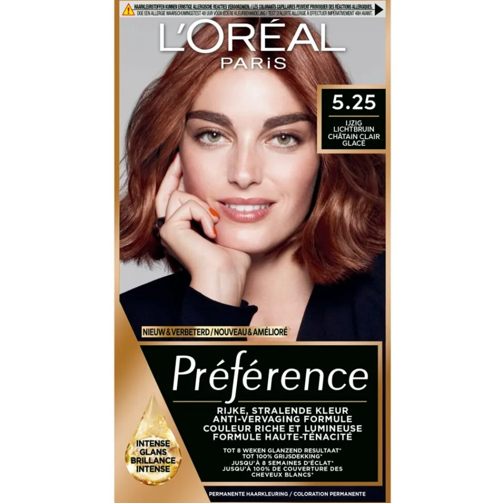 Preference Haarverf>L'Oréal Paris Préférence 5.25 IJzig Lichtbruin Permanente Haarkleuring
