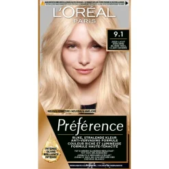 Preference Haarverf>L'Oréal Paris Préférence 9.1 Zeer Licht Asblond Permanente Haarkleuring