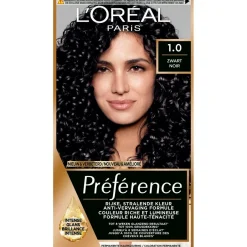 Preference Haarverf>L'Oréal Paris Préférence 1.0 Zwart Permanente Haarkleuring
