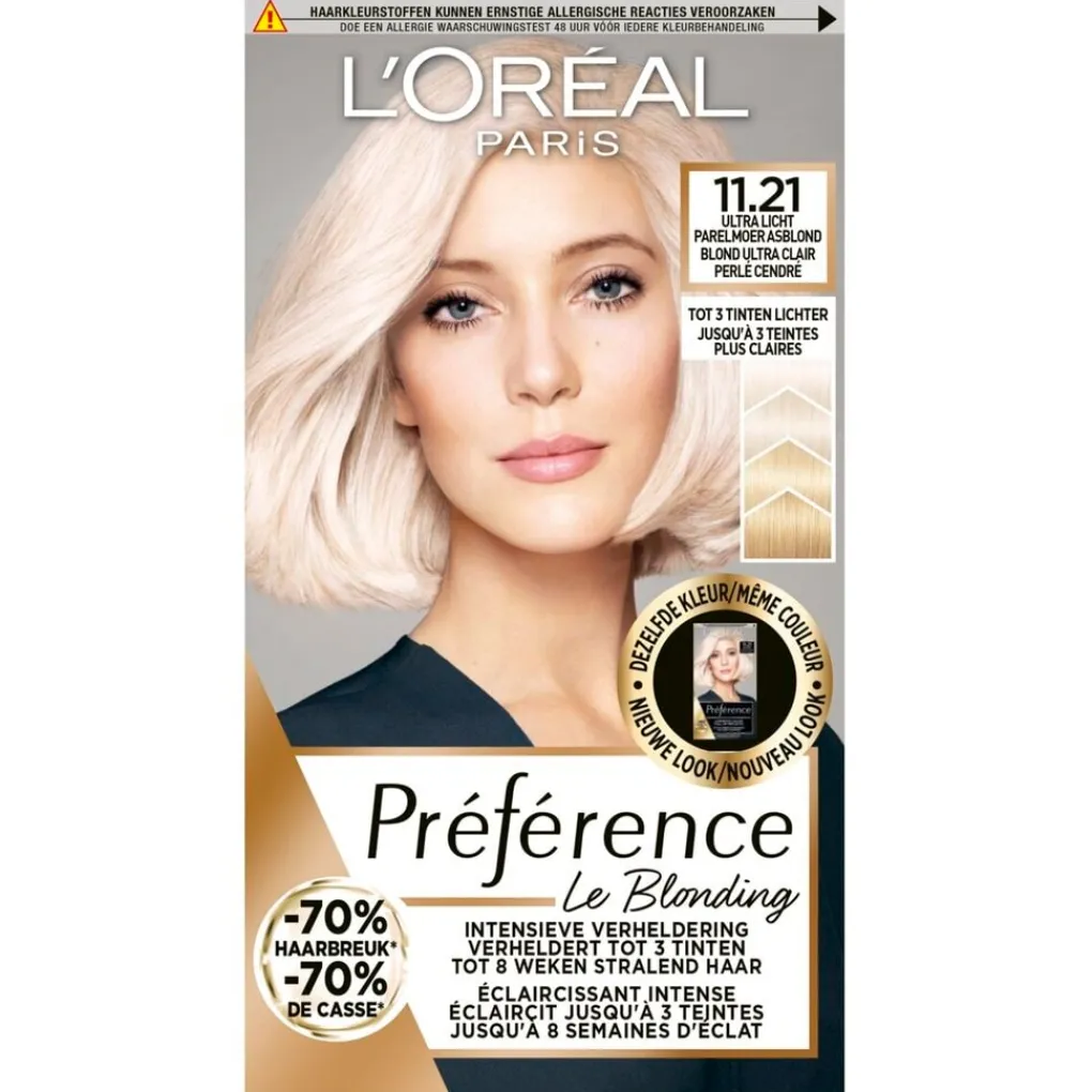 Preference Haarverf>L'Oréal Paris Préférence Le Blonding 11.21 Ultra Licht Parelmoer Asblond Permanente Haarkleuring