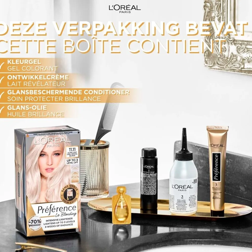Preference Haarverf>L'Oréal Paris Préférence Le Blonding 11.21 Ultra Licht Parelmoer Asblond Permanente Haarkleuring
