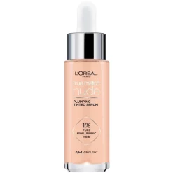 L'Oreal Foundation>L'Oréal Paris True Match Nude 0.5-2 Very Light Plumping Tinted Serum