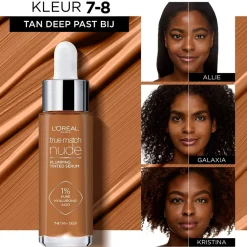 L'Oreal Foundation>L'Oréal Paris True Match Nude 7-8 Tan Deep Plumping Tinted Serum