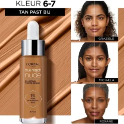 L'Oreal Foundation>L'Oréal Paris True Match Nude 6-7 Tan Plumping Tinted Serum