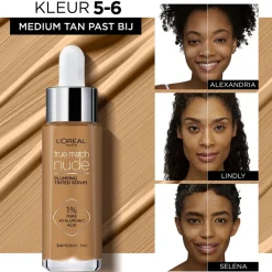 L'Oreal Foundation>L'Oréal Paris True Match Nude 5-6 Medium Tan Plumping Tinted Serum
