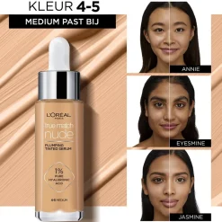 L'Oreal Foundation>L'Oréal Paris True Match Nude 4-5 Medium Plumping Tinted Serum