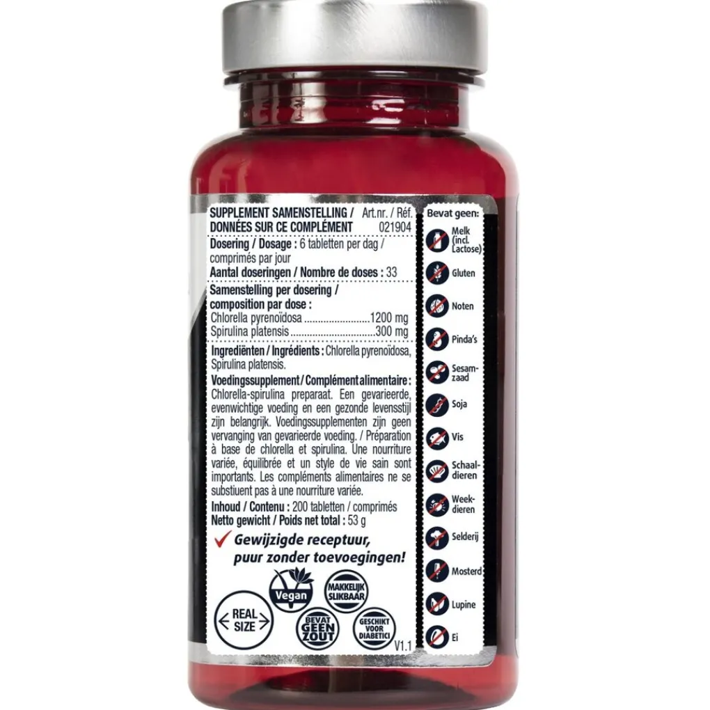 Lucovitaal Weerstand En Of Energie>Chlorella Spirulina Capsules