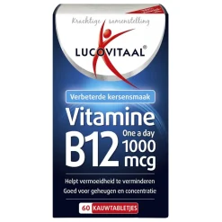 Lucovitaal Weerstand En Of Energie|Vitamines>Vitamine B12 1000mcg Kauwtabletjes