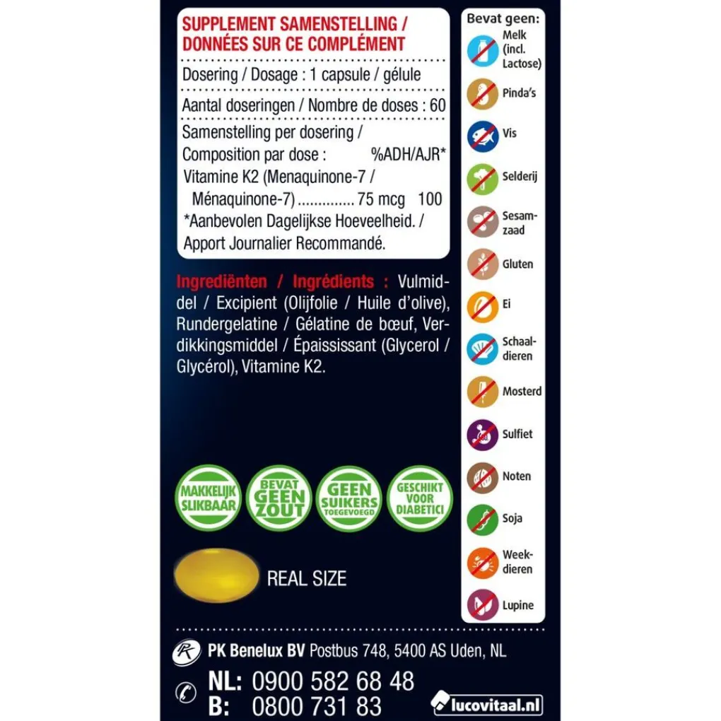 Lucovitaal Vitamines>Vitamine K2 Capsules