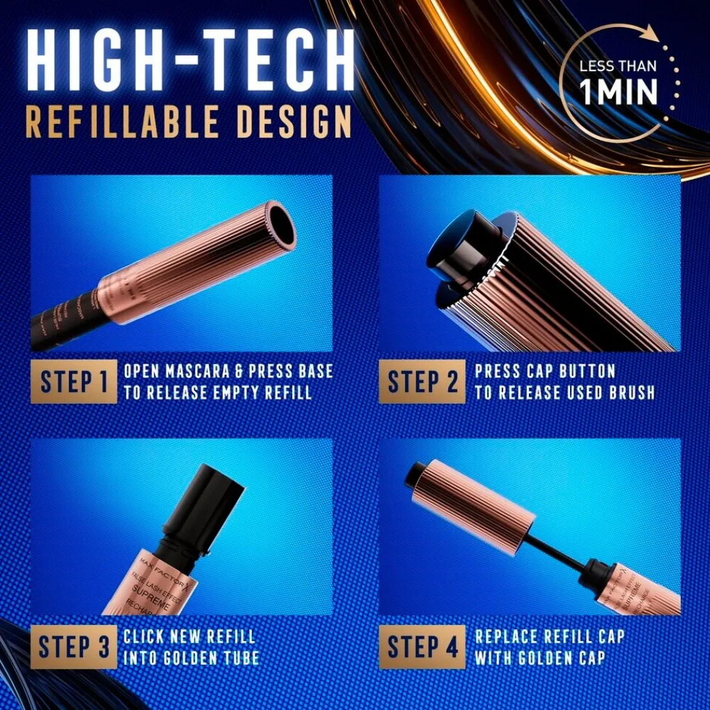 Max Factor Mascara>False Lash Effect Supreme Recharge 1 Black Mascara