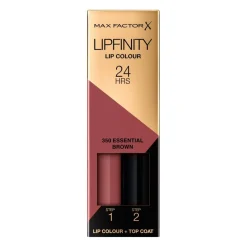 Max Factor Lipmake-Up>Lipfinity Lip Colour 350 Essential Brown 2-Step Longlasting Lipstick