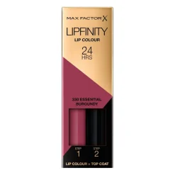 Max Factor Lipmake-Up>Lipfinity Lip Colour 330 Essential Burgundy 2-Step Longlasting Lipstick
