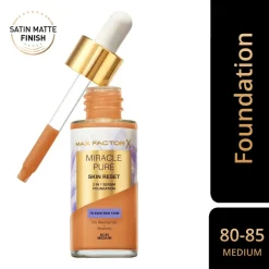 Max Factor Foundation>Miracle Pure Skin Reset 80-85 Medium 2-in-1 Serum Foundation