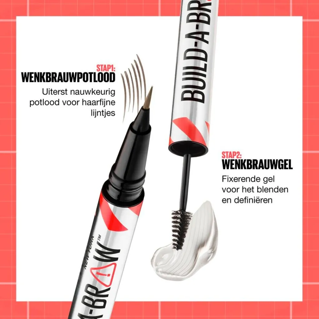 Maybelline Wenkbrauw Make-Up>New York Build-A-Brow 250 Blonde Wenkbrauwpotlood en -Gel