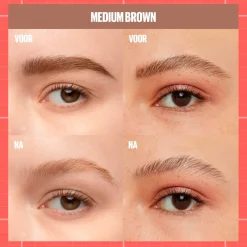 Maybelline Wenkbrauw Make-Up>New York Build-A-Brow 257 Medium Brown Wenkbrauwpotlood en -Gel