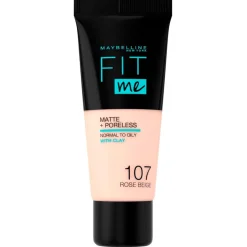 Maybelline Foundation|Gezichtspoeder>New York Fit Me Matte & Poreless 107 Rose Beige Foundation