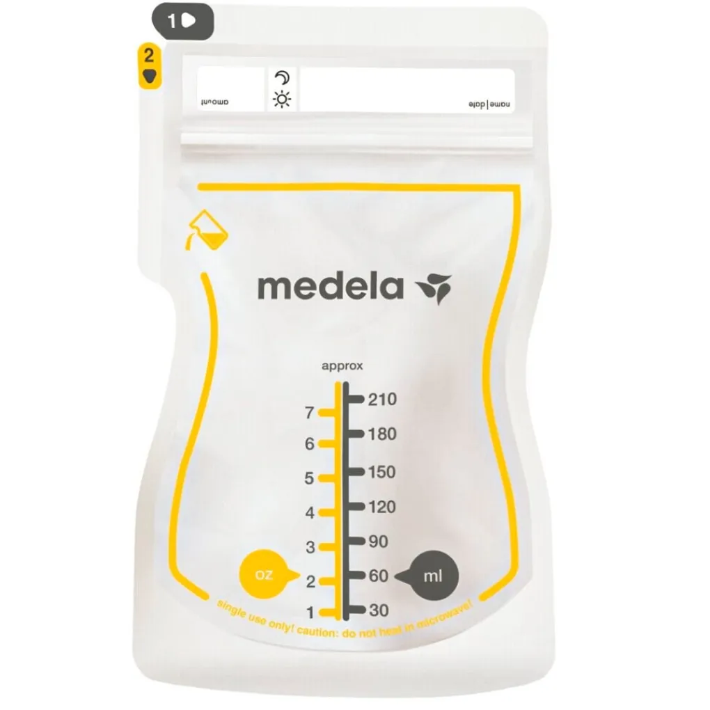Medela Borstvoedingsaccessoires>Moedermelkbewaarzakjes met Schenktuit