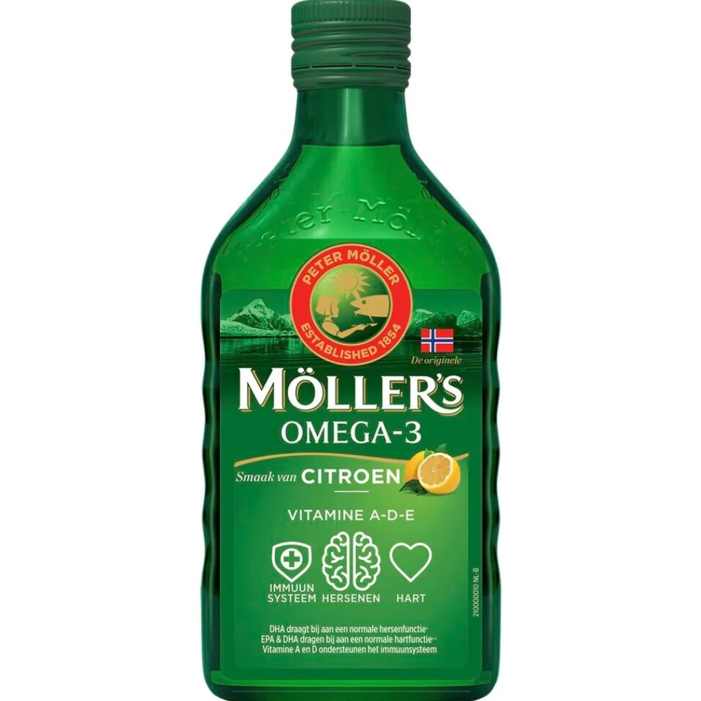 Moller's Visolie|Omega 3>Möller’s Omega-3 Levertraan Citroen