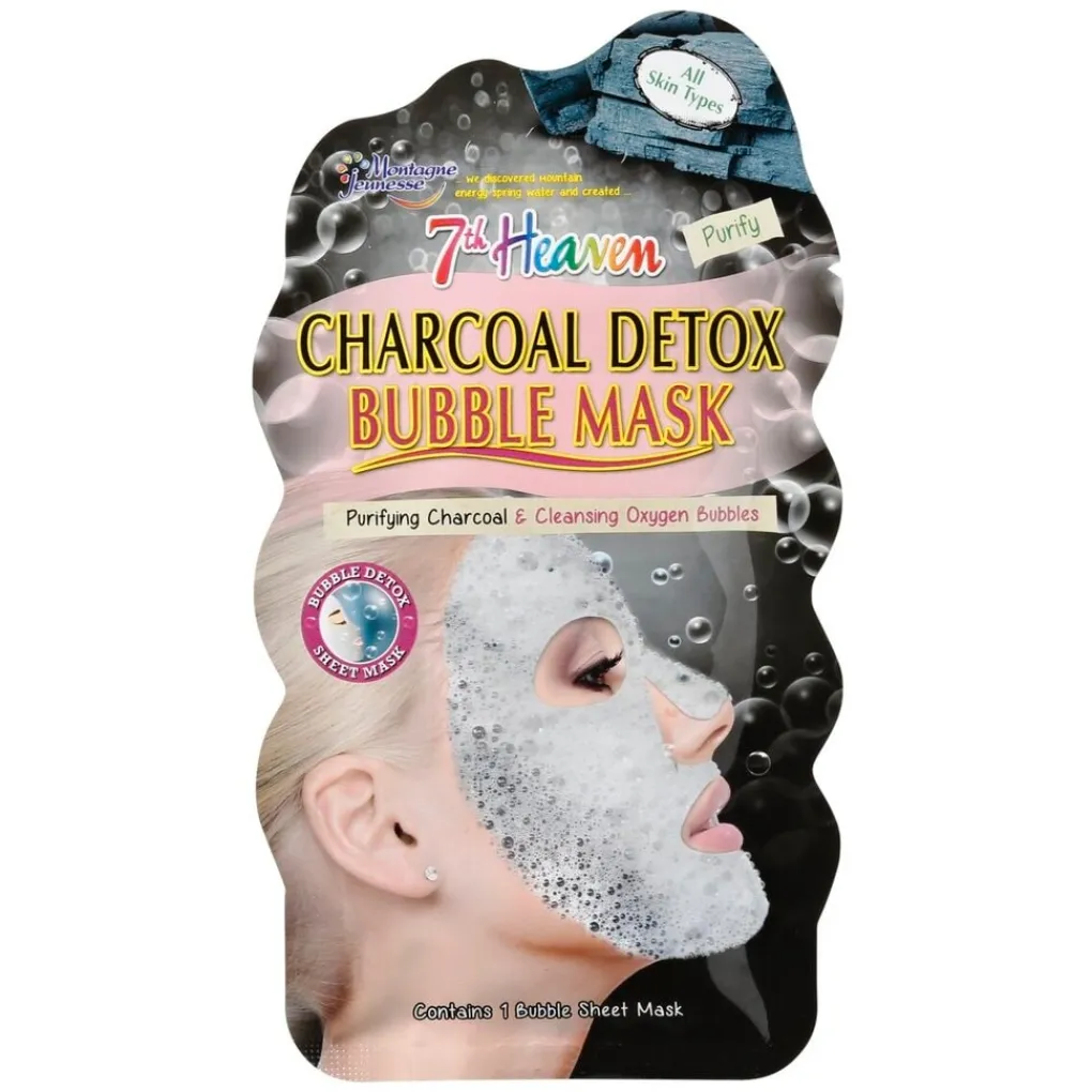 7th Heaven Gezichtsmaskers>Montagne Jeunesse Charcoal Detox Bubble Sheet Mask
