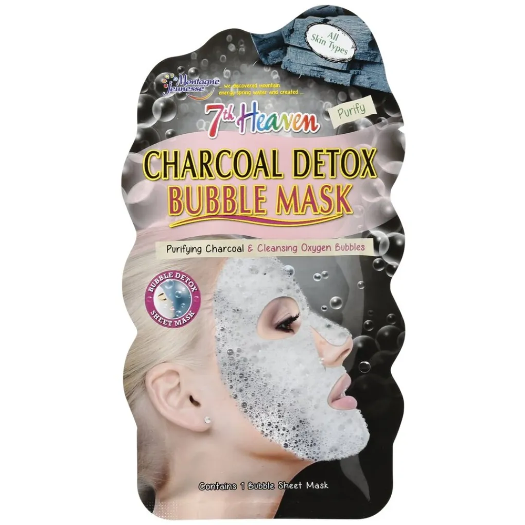 7th Heaven Gezichtsmaskers>Montagne Jeunesse Charcoal Detox Bubble Sheet Mask