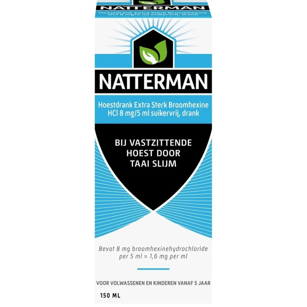 Natterman Luchtwegen>Broomhexine Extra Sterk 8mg/5ml Hoestdrank
