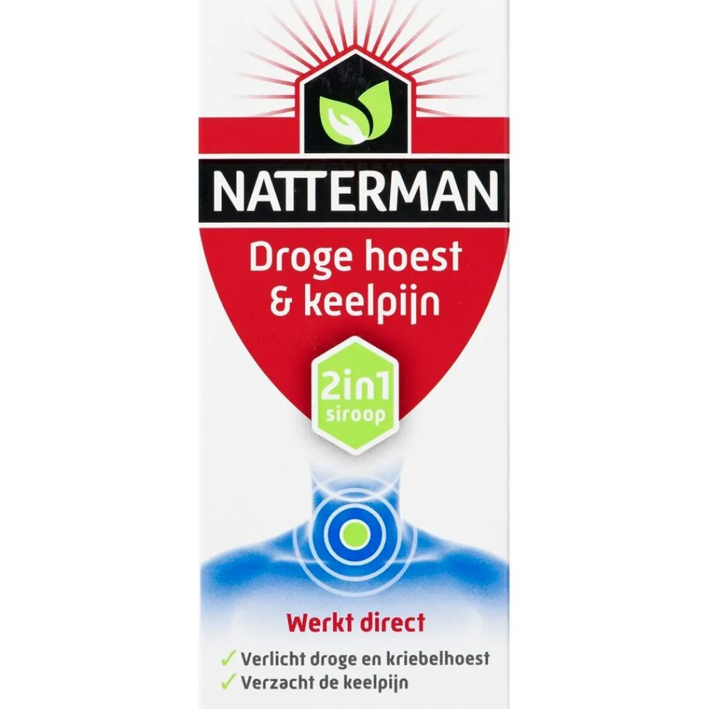 Natterman Luchtwegen>Droge Hoest & Keelpijn 2-in-1 Siroop