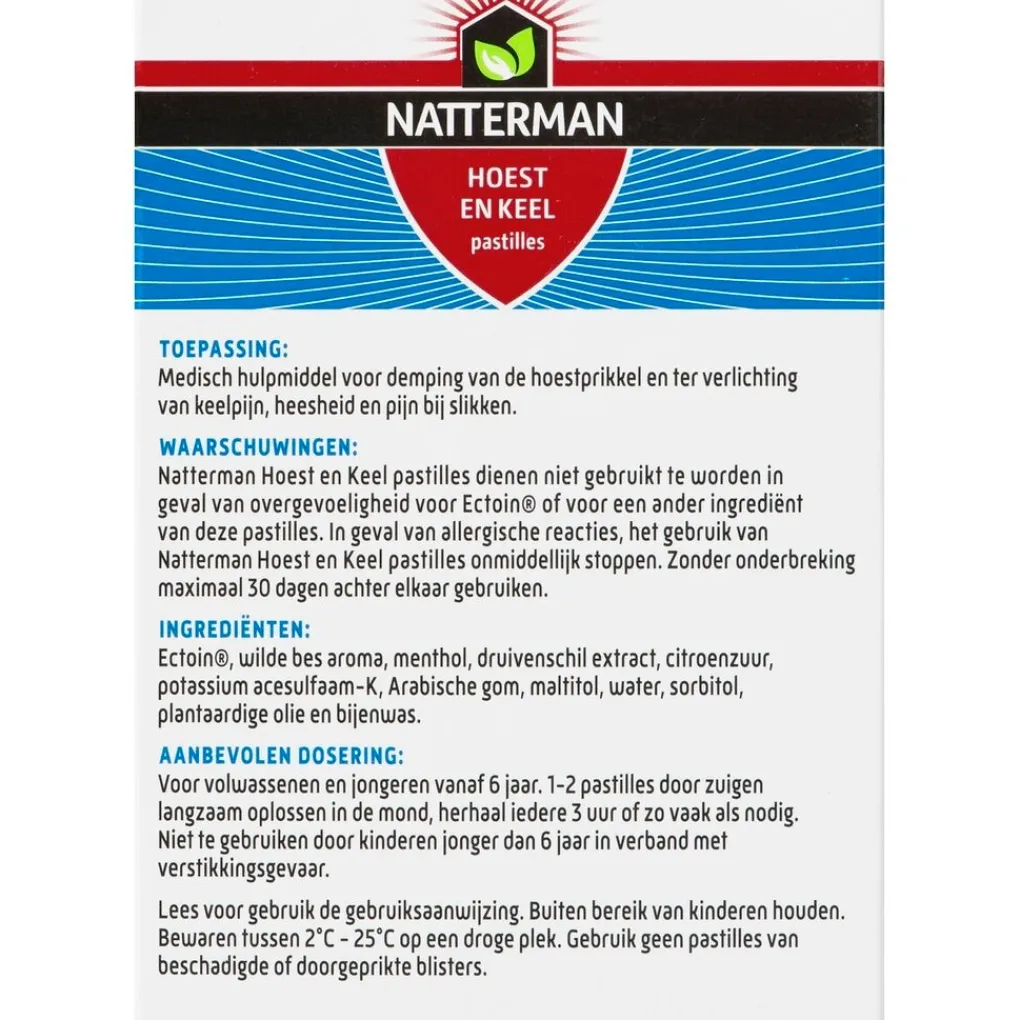 Natterman Luchtwegen>Hoest en Keel Pastilles