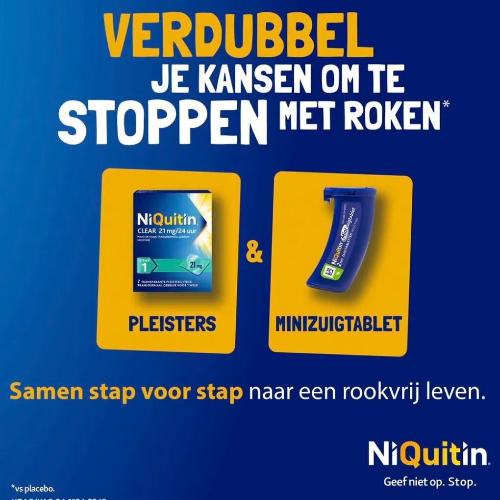 Niquitin Stoppen Met Roken>Clear Pleister Stap 2 - 14 mg - Nicotinepleister