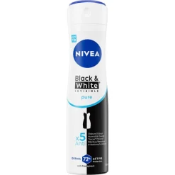 Nivea Deospray>Black & White Invisible Pure Antitranspirant Spray