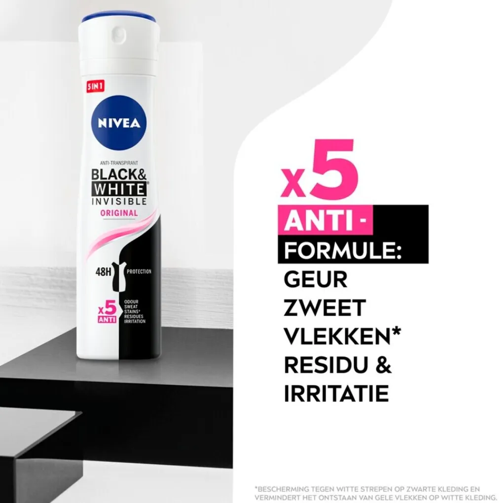 Nivea Deospray>Black & White Invisible Original Antitranspirant Spray