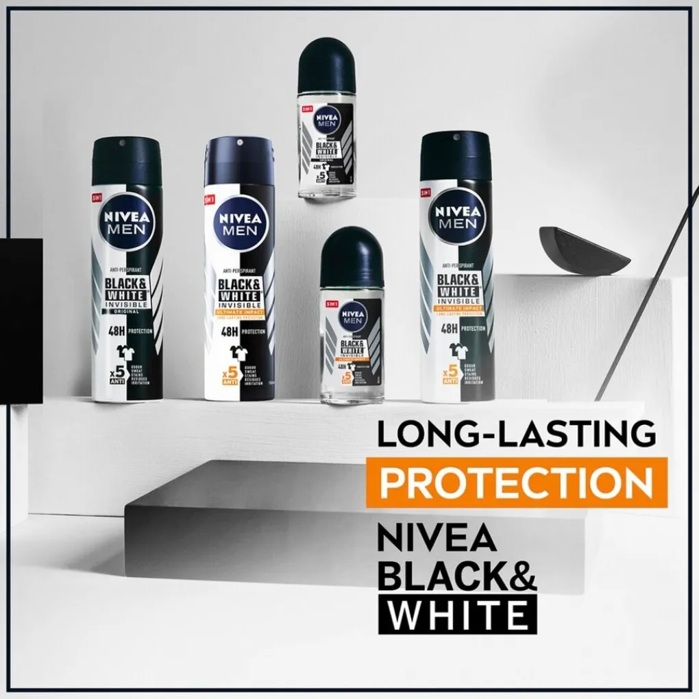 Nivea Men Deospray>Black & White Invisible Ultimate Impact Antitranspirant Spray
