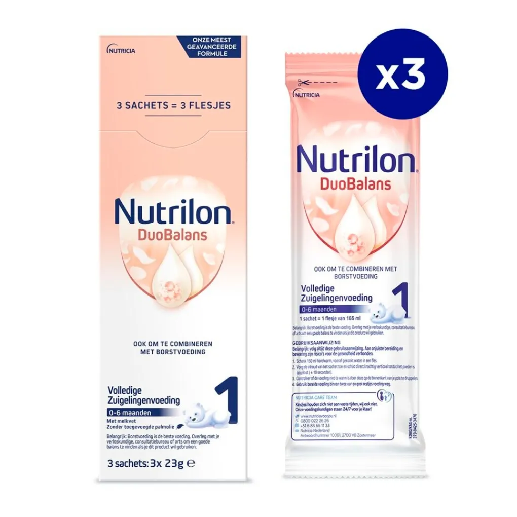 Nutrilon Zuigelingenvoeding>1 Baby Duobalans 0-6 Maanden Sachets