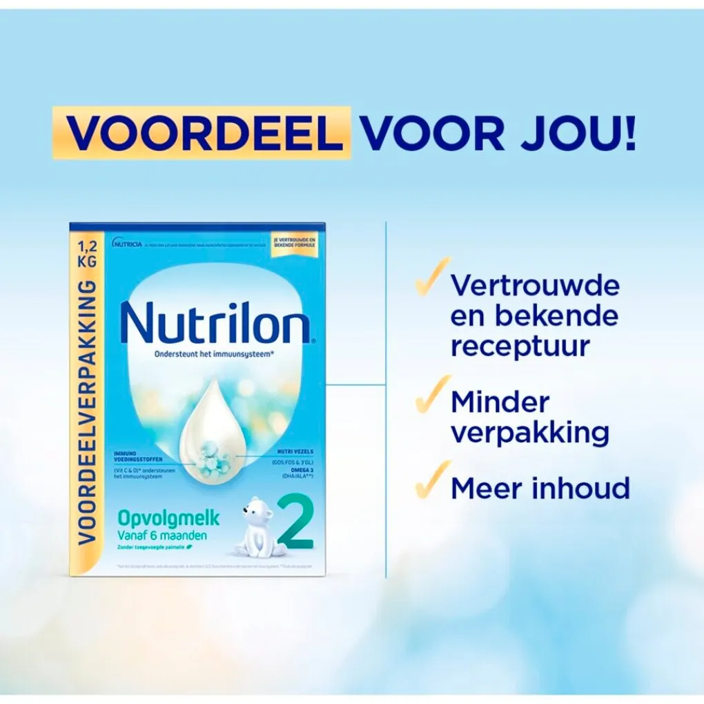 Nutrilon Flesvoeding>2 Baby Opvolgmelk 6-10 Maanden Flesvoeding