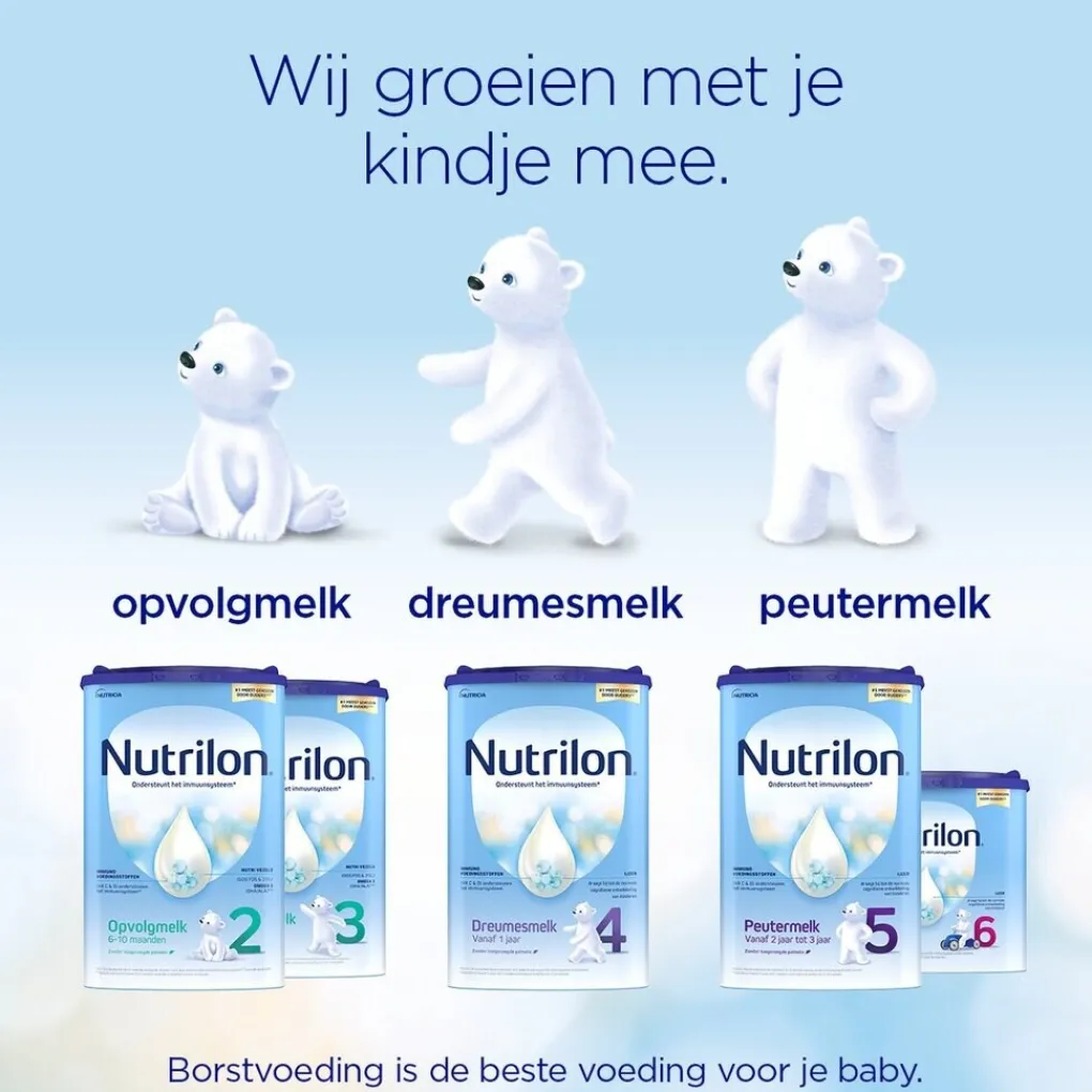 Nutrilon Flesvoeding>3 Opvolgmelk Baby Flesvoeding 10-12 maanden