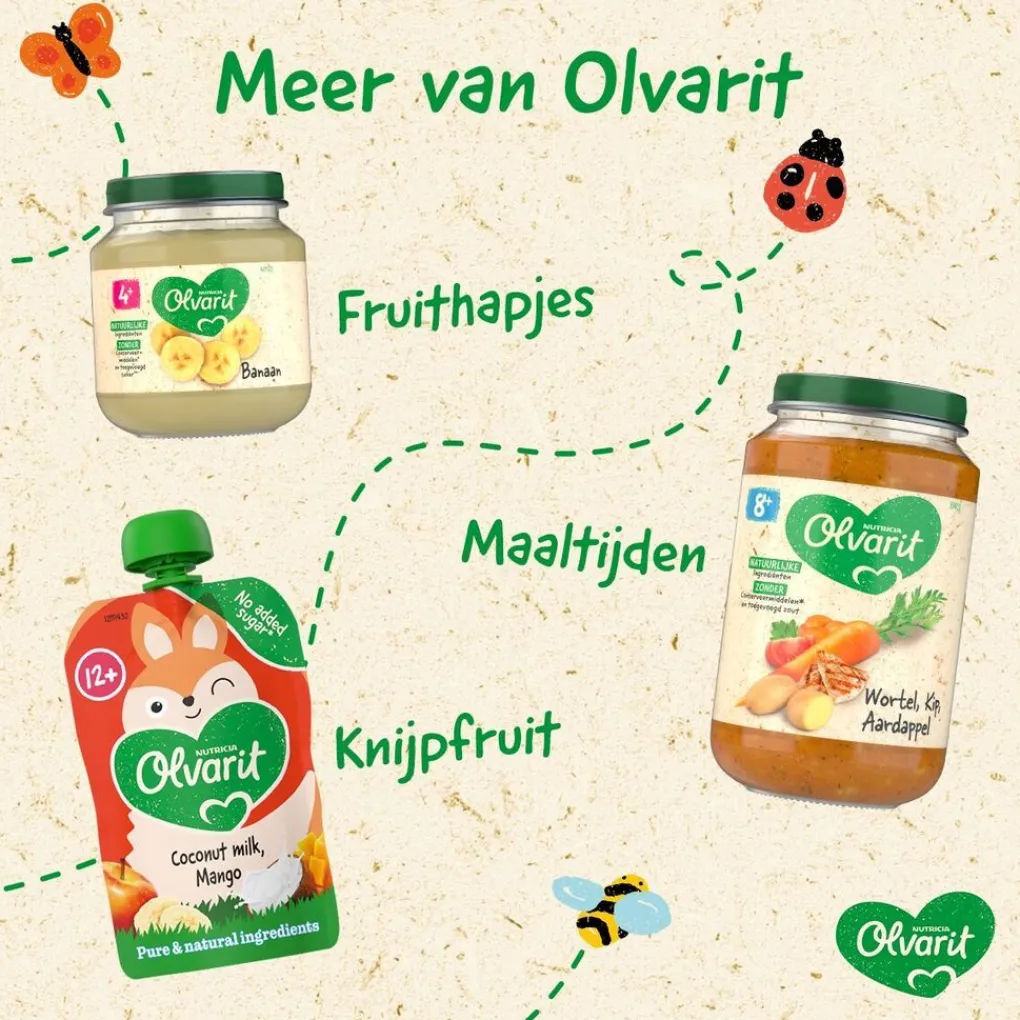 Olvarit Fruithapjes>6+M Banaan Aardbei Knijpfruit