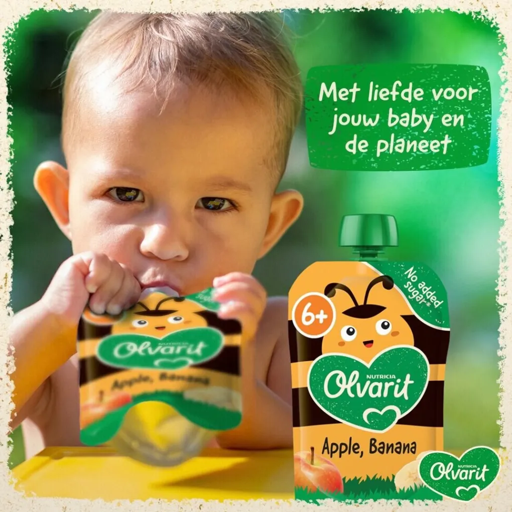 Olvarit Fruithapjes>12+M Smoothie Mango, Spelt Knijpfruit