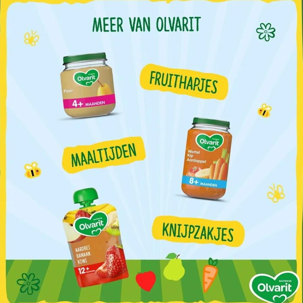 Olvarit Babymaaltijden>12+M Spinazie Kip Aardappel