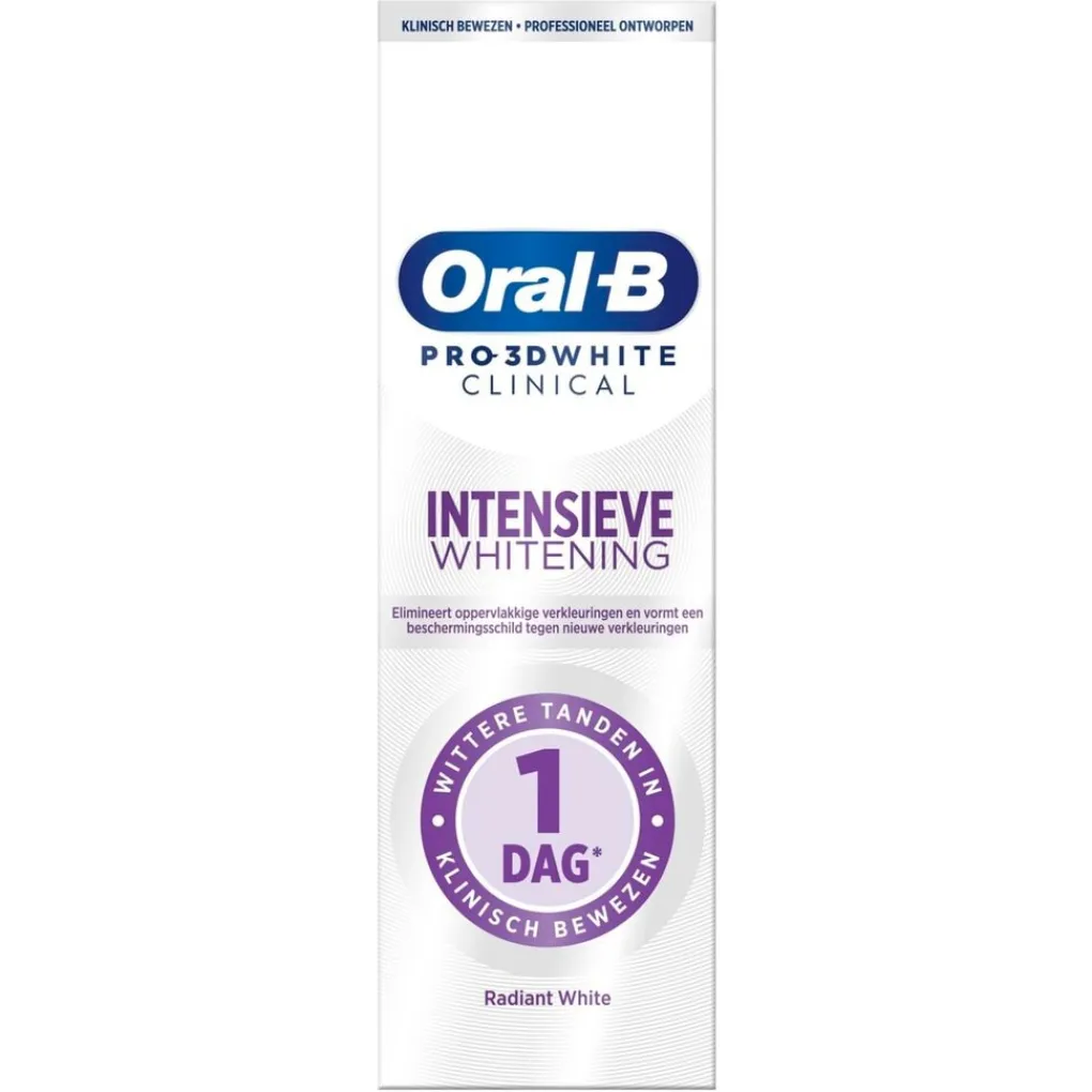 Oral B Tandpasta>Oral-B Pro 3D White Clinical Intensieve Whitening Radiant White Tandpasta