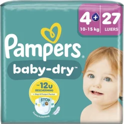 Pampers Luiers Maat 4>Baby-Dry Maat 4+ Luiers