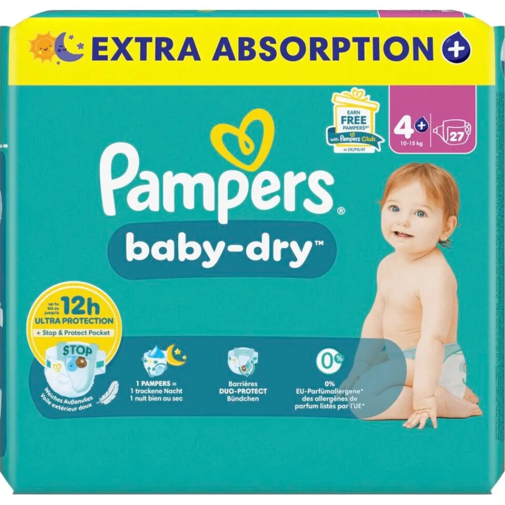 Pampers Luiers Maat 4>Baby-Dry Maat 4+ Luiers