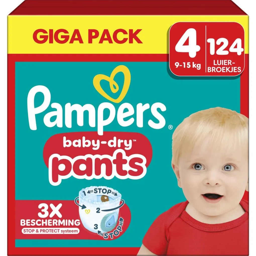 Pampers Luierbroekjes Maat 4>Baby-Dry Pants Maat 4 Luierbroekjes