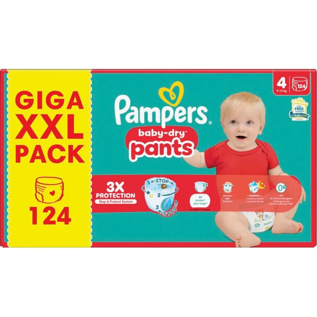 Pampers Luierbroekjes Maat 4>Baby-Dry Pants Maat 4 Luierbroekjes