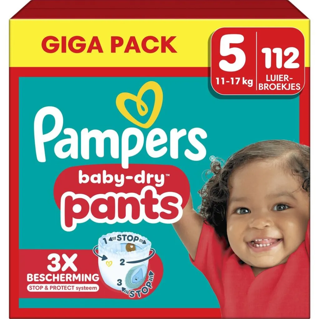 Pampers Luierbroekjes Maat 5>Baby-Dry Pants Maat 5 Luierbroekjes