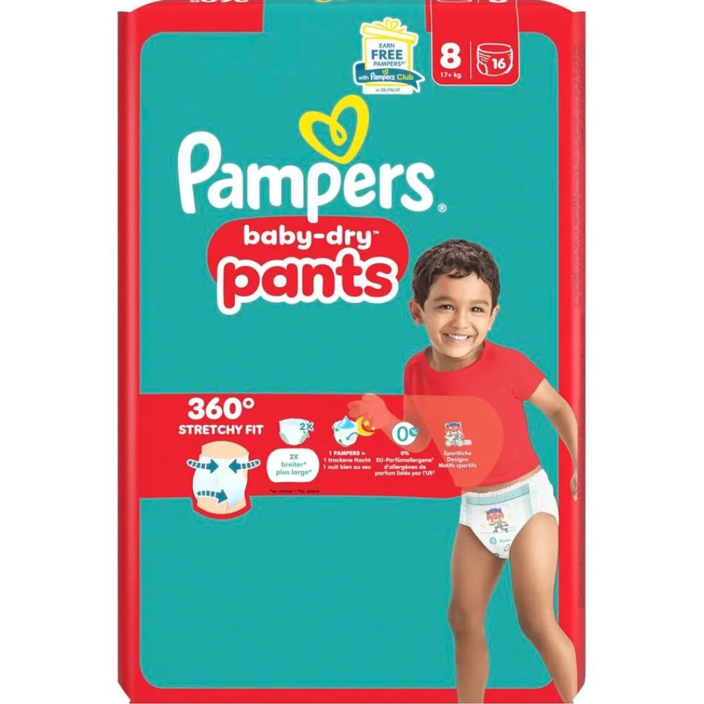 Pampers Luierbroekjes Maat 8>Baby-Dry Pants Maat 8 Luierbroekjes
