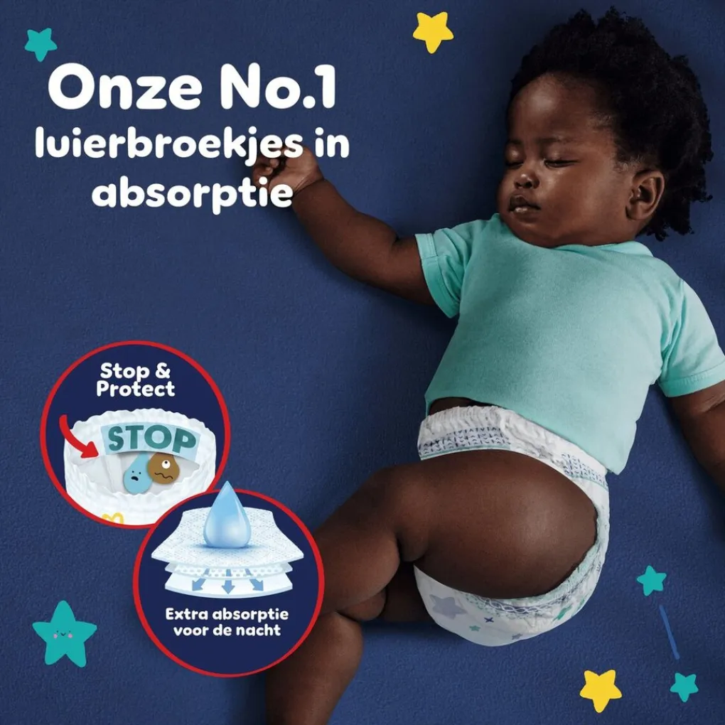 Pampers Pyjamabroekjes|Luierbroekjes Maat 6>Night Pants Maat 6 Luierbroekjes