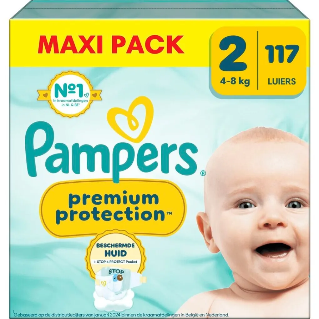 Pampers Luiers Maat 2>Premium Protection Maat 2 Luiers
